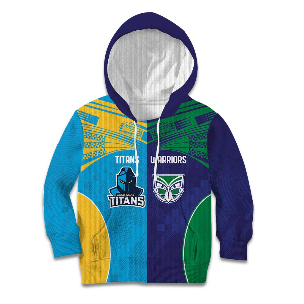 Custom Warriors-Titans Kid Hoodie Together Sporty Style