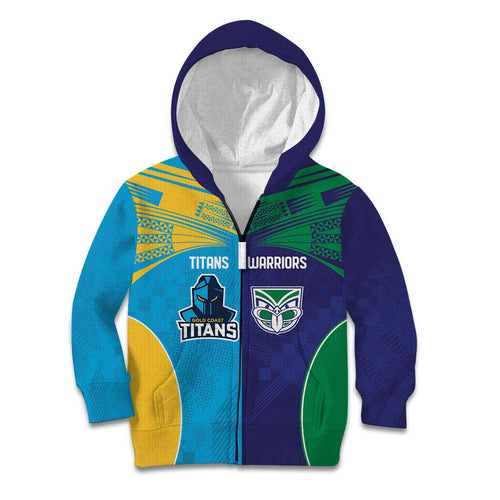 Custom Warriors-Titans Kid Hoodie Together Sporty Style