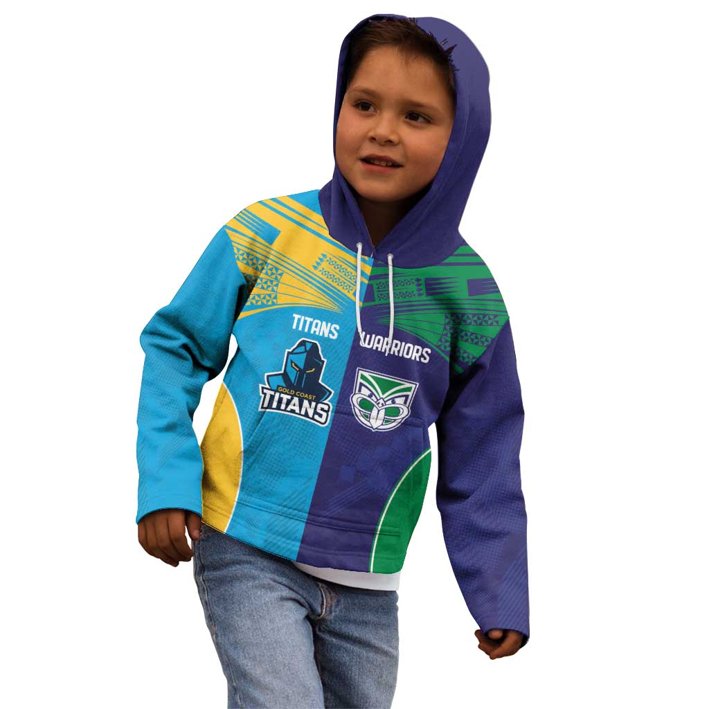Custom Warriors-Titans Kid Hoodie Together Sporty Style