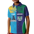Custom Warriors-Titans Kid Polo Shirt Together Sporty Style