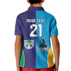 Custom Warriors-Titans Kid Polo Shirt Together Sporty Style