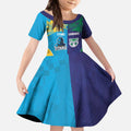 Custom Warriors-Titans Kid Short Sleeve Dress Together Sporty Style