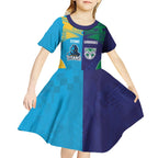 Custom Warriors-Titans Kid Short Sleeve Dress Together Sporty Style