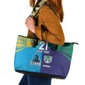 Custom Warriors-Titans Leather Tote Bag Together Sporty Style