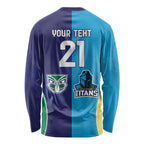 Custom Warriors-Titans Long Sleeve Shirt Together Sporty Style