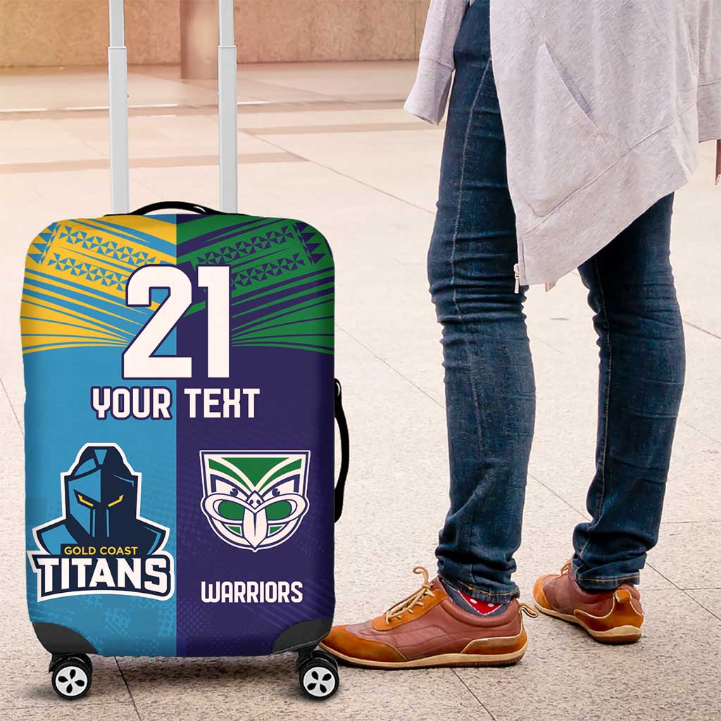 Custom Warriors-Titans Luggage Cover Together Sporty Style