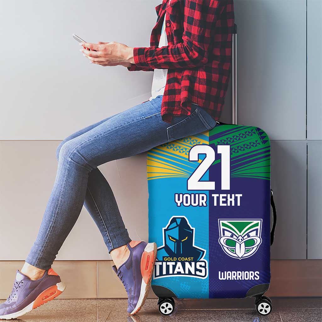 Custom Warriors-Titans Luggage Cover Together Sporty Style