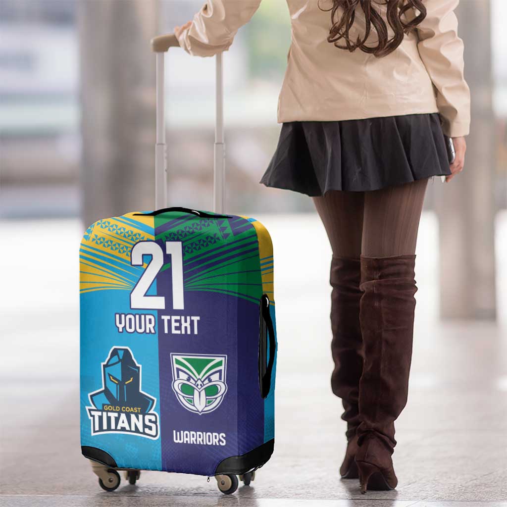 Custom Warriors-Titans Luggage Cover Together Sporty Style