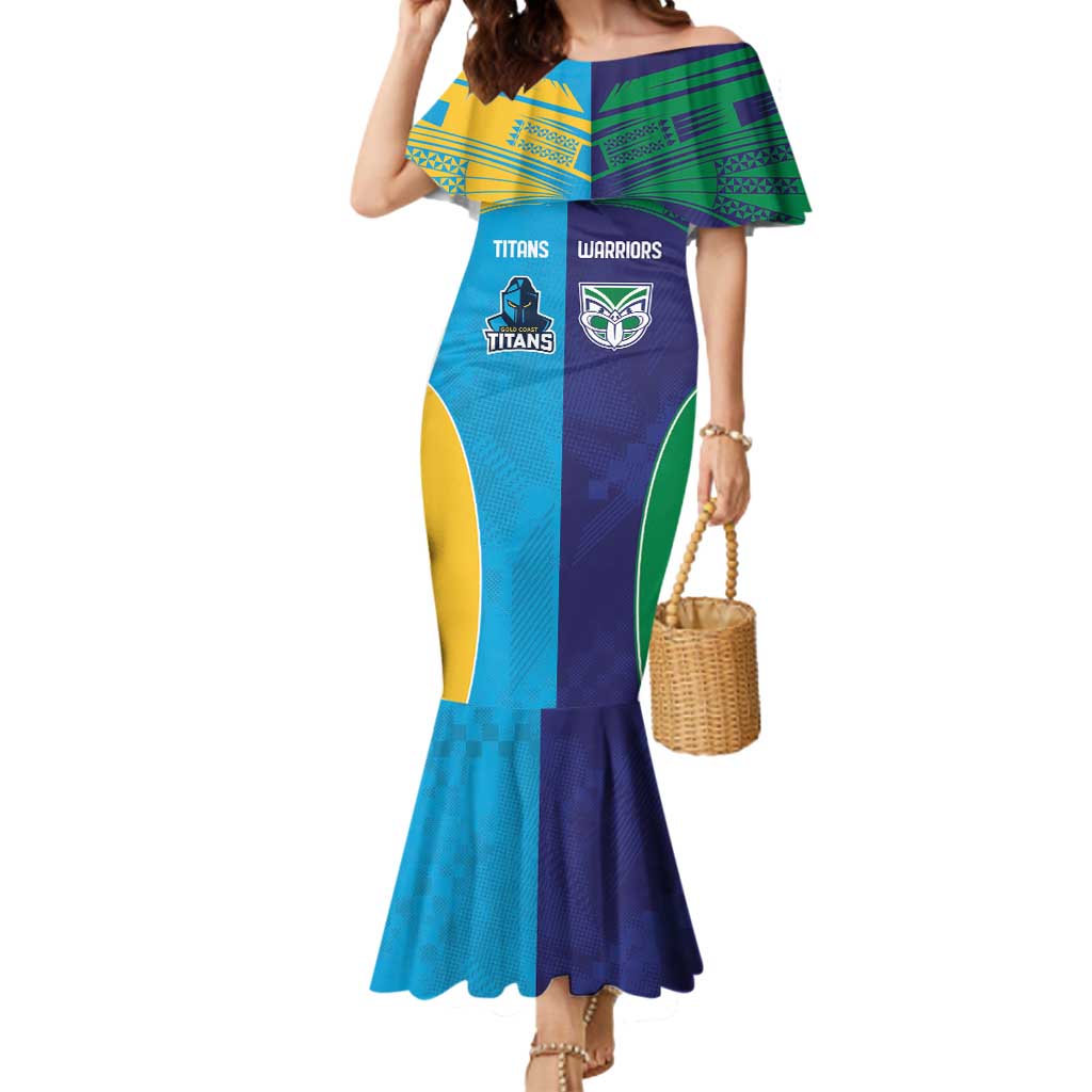 Custom Warriors-Titans Mermaid Dress Together Sporty Style