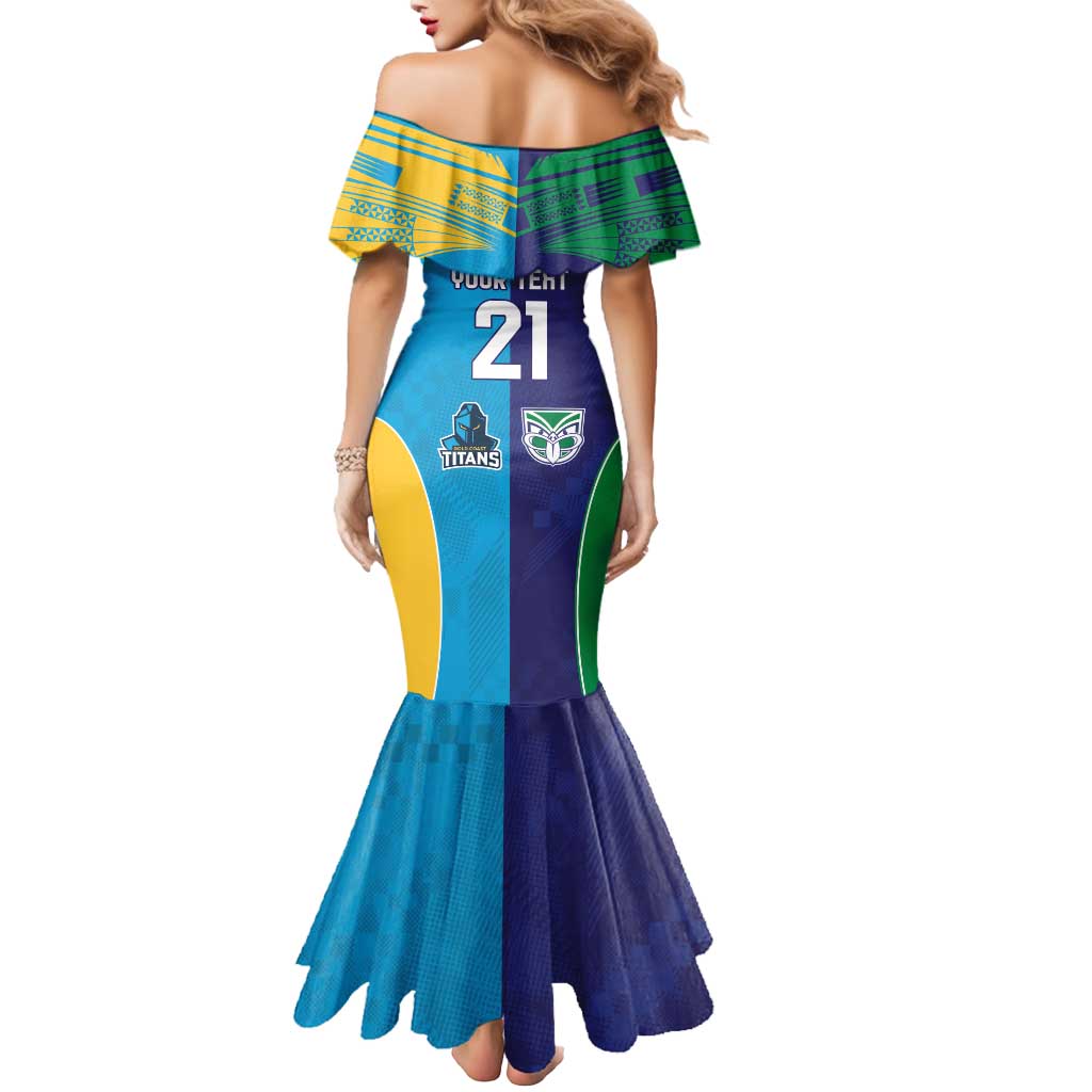Custom Warriors-Titans Mermaid Dress Together Sporty Style
