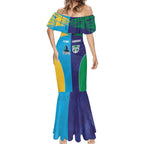 Custom Warriors-Titans Mermaid Dress Together Sporty Style
