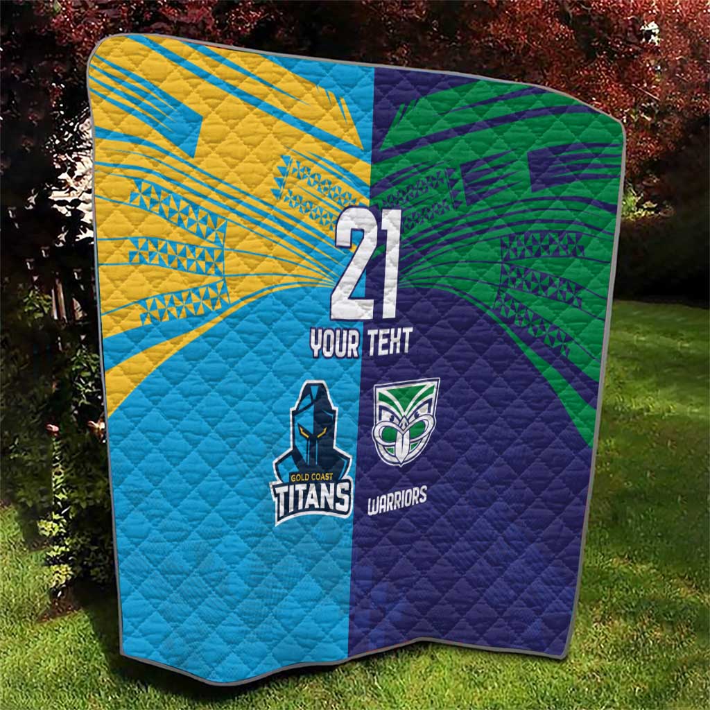 Custom Warriors-Titans Quilt Together Sporty Style