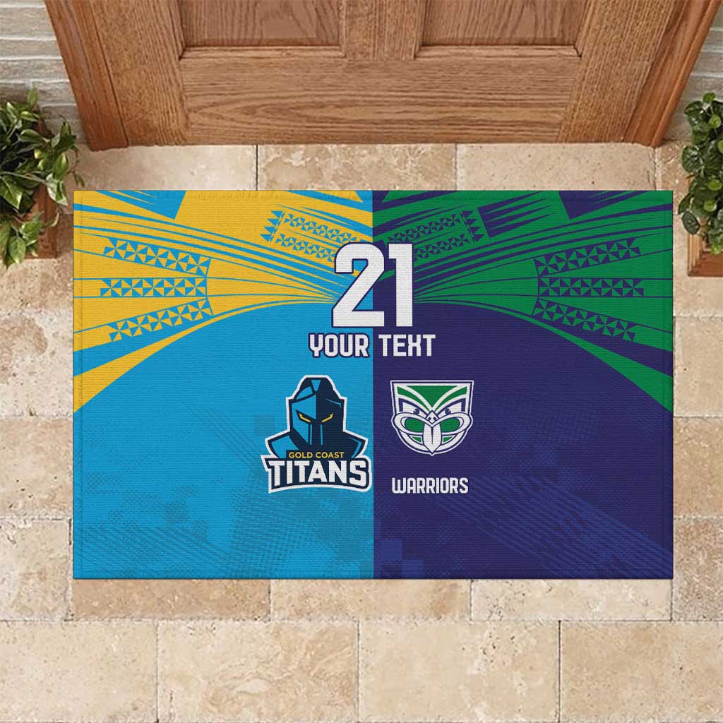 Custom Warriors-Titans Rubber Doormat Together Sporty Style