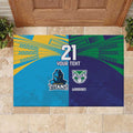 Custom Warriors-Titans Rubber Doormat Together Sporty Style