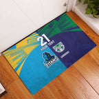 Custom Warriors-Titans Rubber Doormat Together Sporty Style
