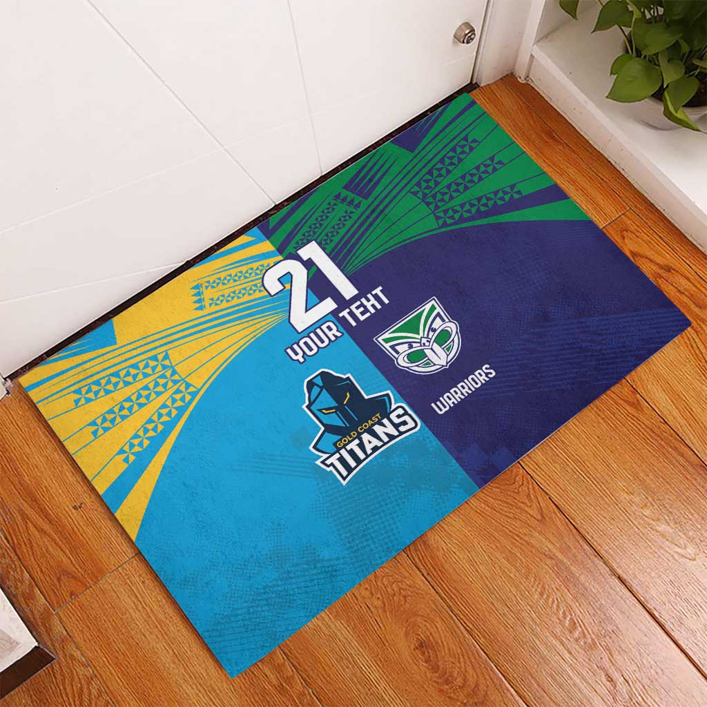 Custom Warriors-Titans Rubber Doormat Together Sporty Style