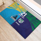 Custom Warriors-Titans Rubber Doormat Together Sporty Style