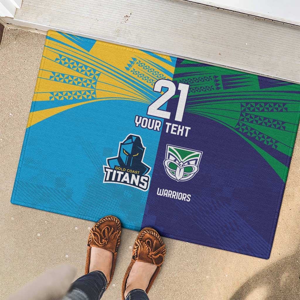 Custom Warriors-Titans Rubber Doormat Together Sporty Style