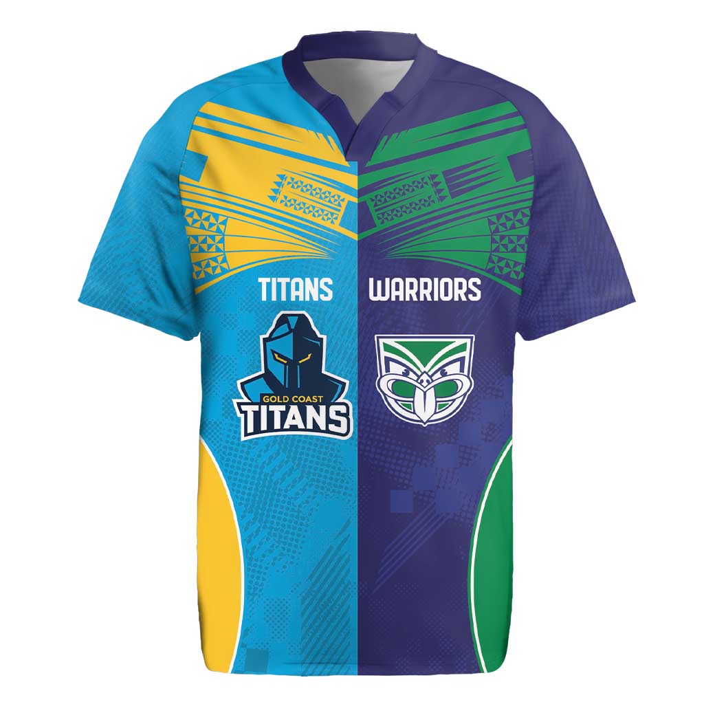 Custom Warriors-Titans Rugby Jersey Together Sporty Style