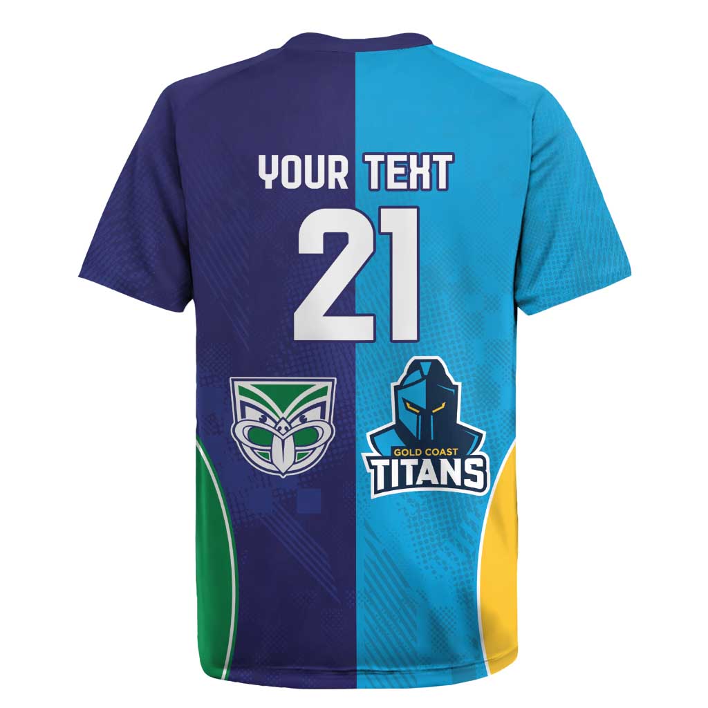 Custom Warriors-Titans Rugby Jersey Together Sporty Style