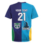 Custom Warriors-Titans Rugby Jersey Together Sporty Style