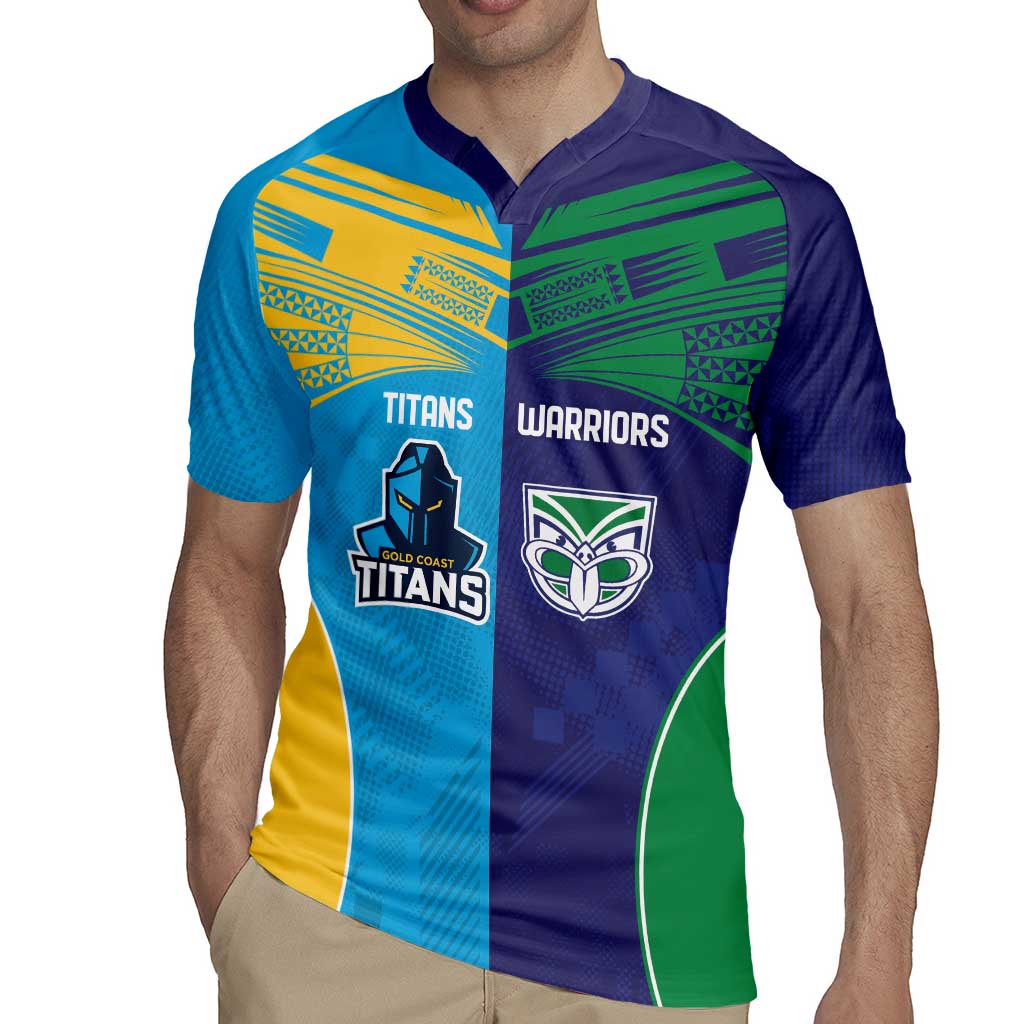 Custom Warriors-Titans Rugby Jersey Together Sporty Style
