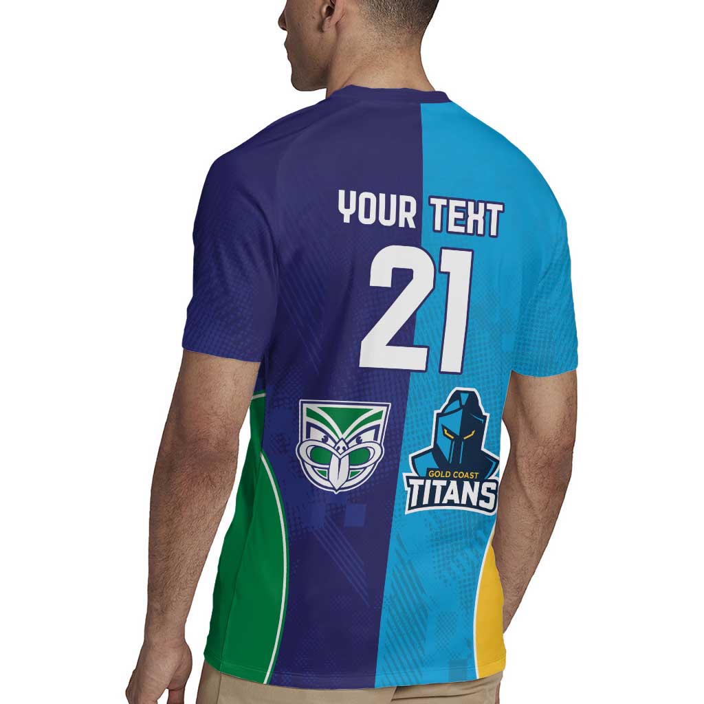 Custom Warriors-Titans Rugby Jersey Together Sporty Style