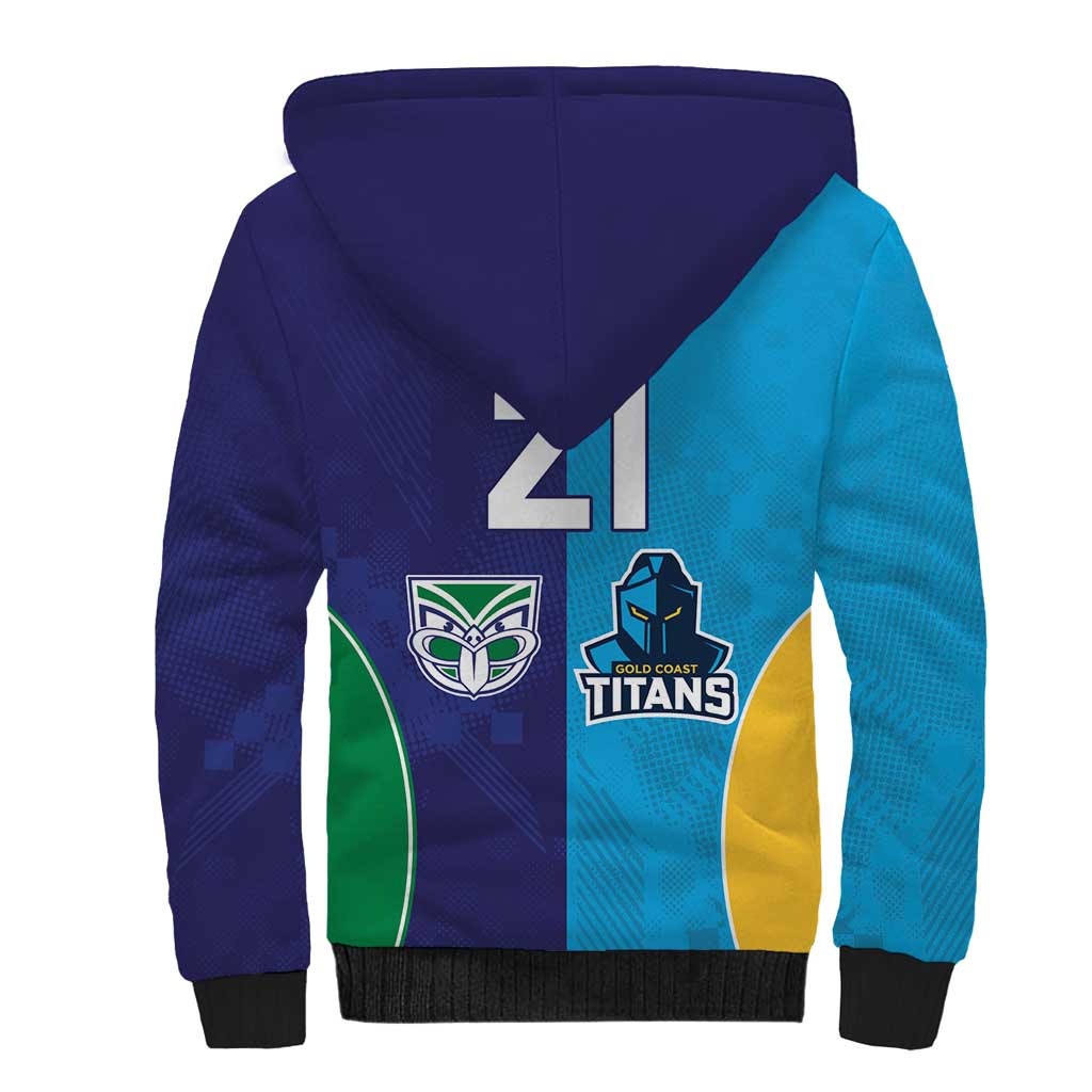 Custom Warriors-Titans Sherpa Hoodie Together Sporty Style