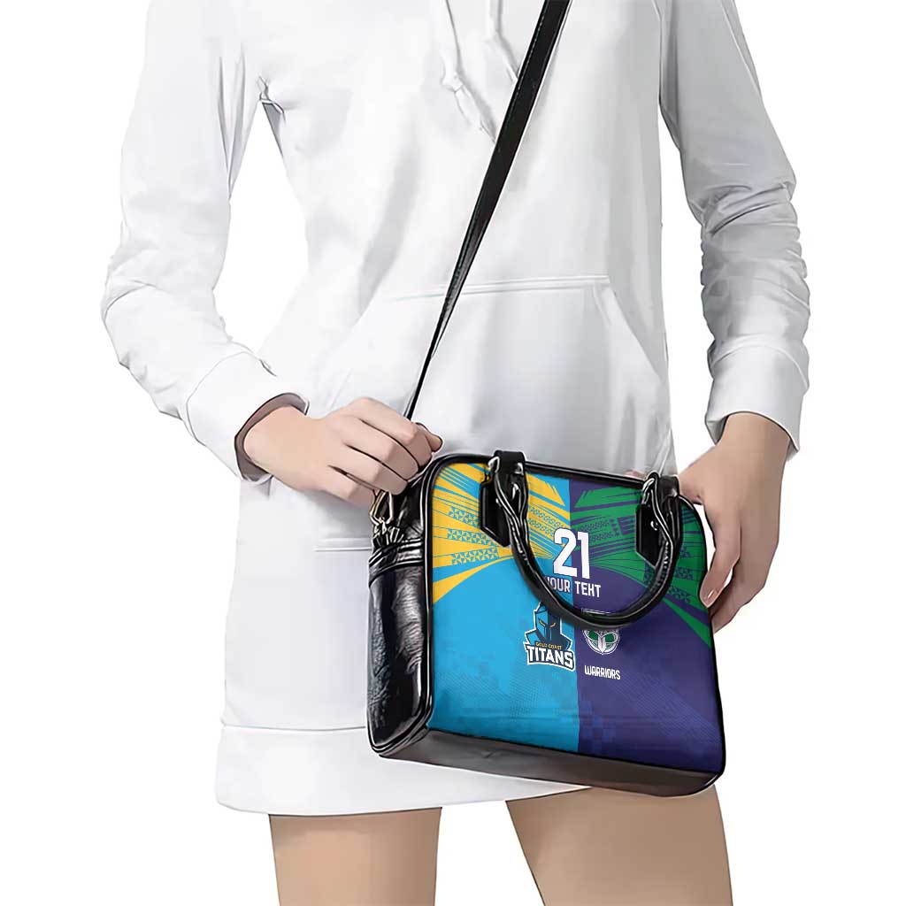 Custom Warriors-Titans Shoulder Handbag Together Sporty Style