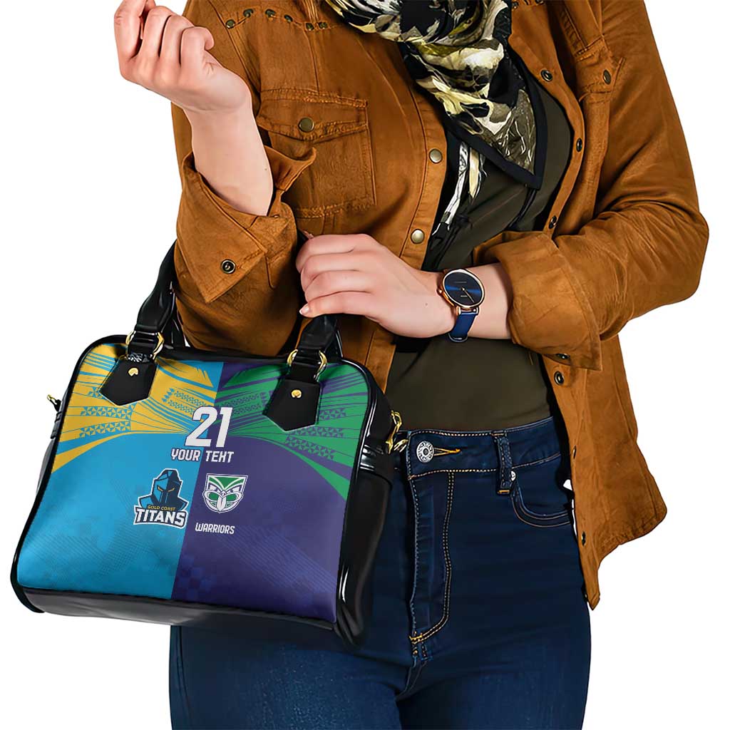Custom Warriors-Titans Shoulder Handbag Together Sporty Style