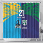 Custom Warriors-Titans Shower Curtain Together Sporty Style