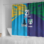 Custom Warriors-Titans Shower Curtain Together Sporty Style
