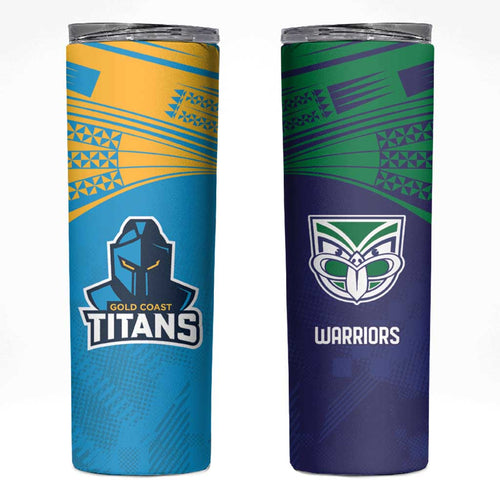 Custom Warriors-Titans Skinny Tumbler Together Sporty Style