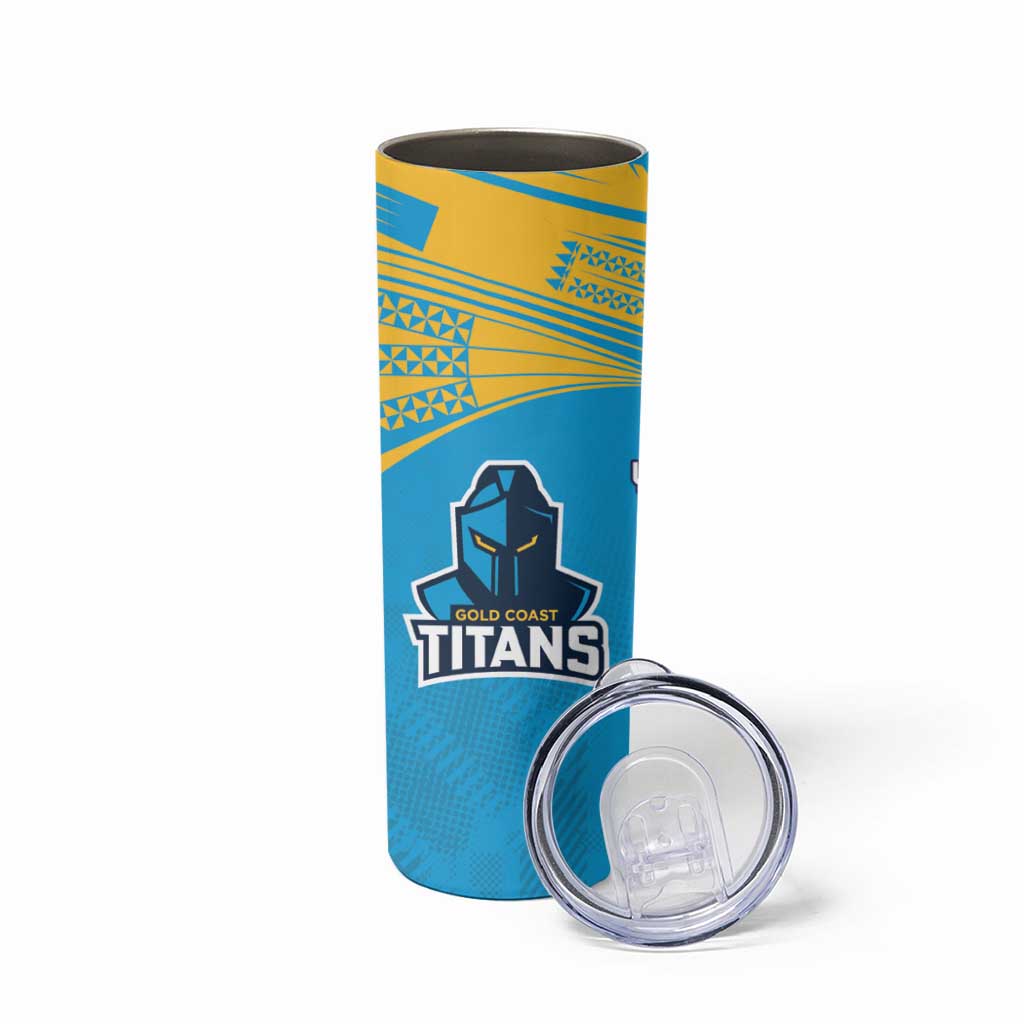 Custom Warriors-Titans Skinny Tumbler Together Sporty Style