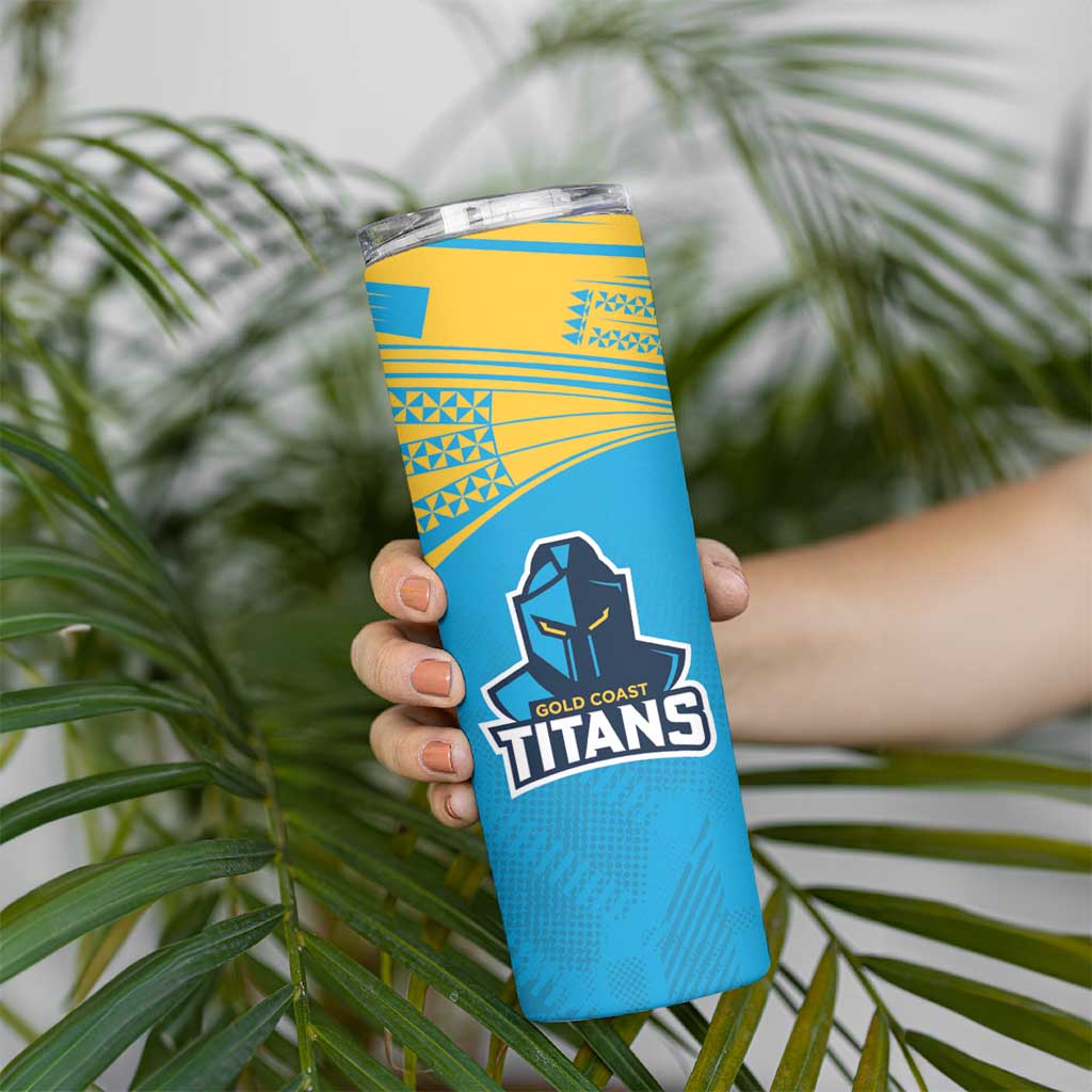 Custom Warriors-Titans Skinny Tumbler Together Sporty Style