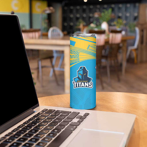 Custom Warriors-Titans Skinny Tumbler Together Sporty Style