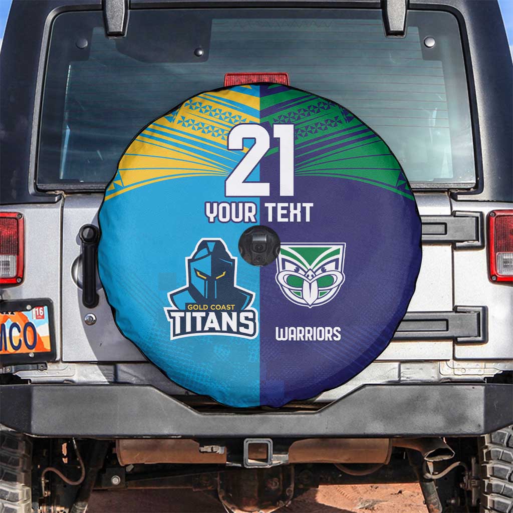 Custom Warriors-Titans Spare Tire Cover Together Sporty Style