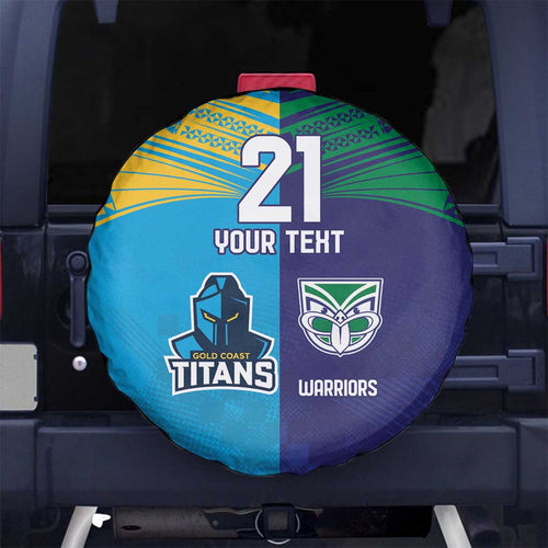 Custom Warriors-Titans Spare Tire Cover Together Sporty Style