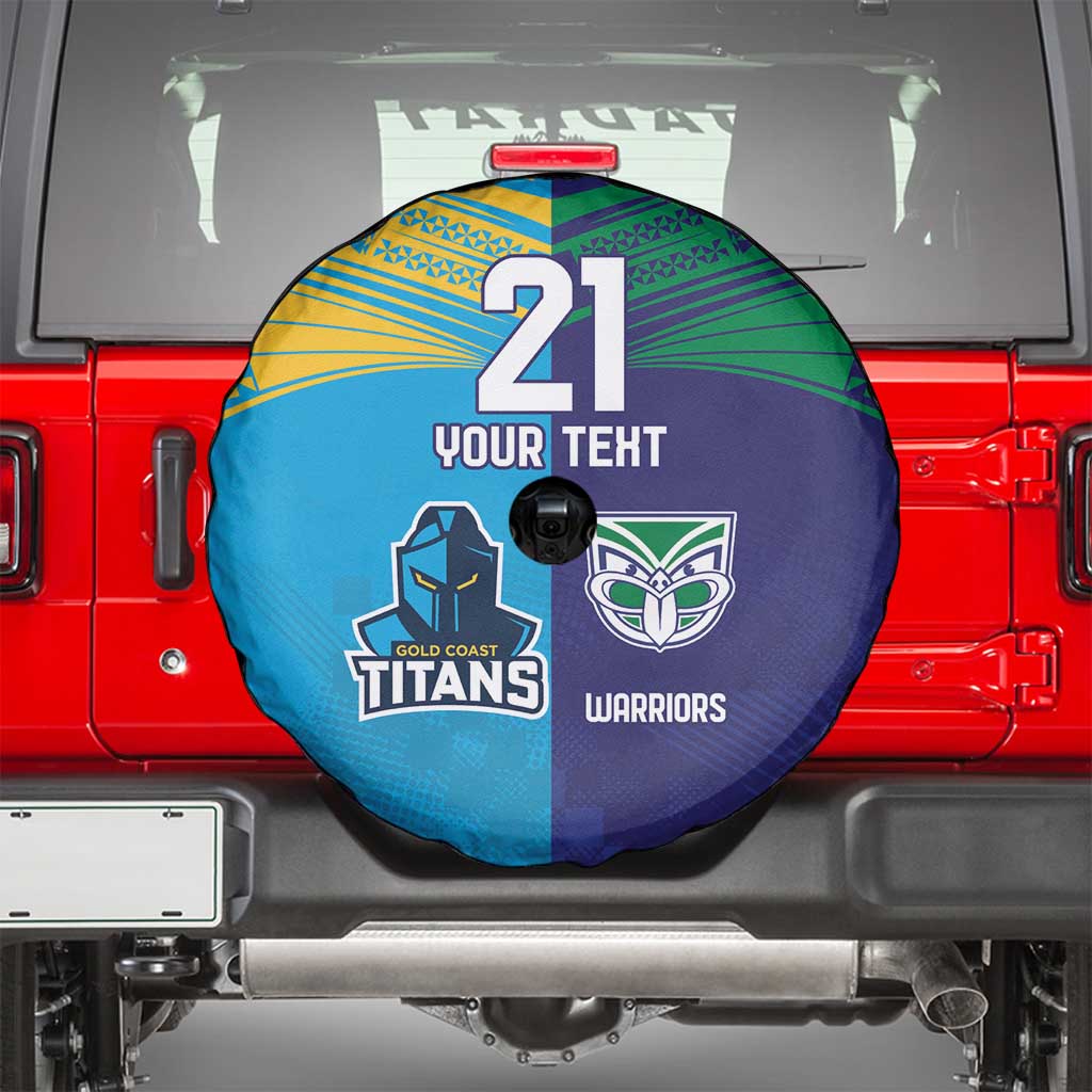 Custom Warriors-Titans Spare Tire Cover Together Sporty Style