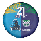 Custom Warriors-Titans Spare Tire Cover Together Sporty Style