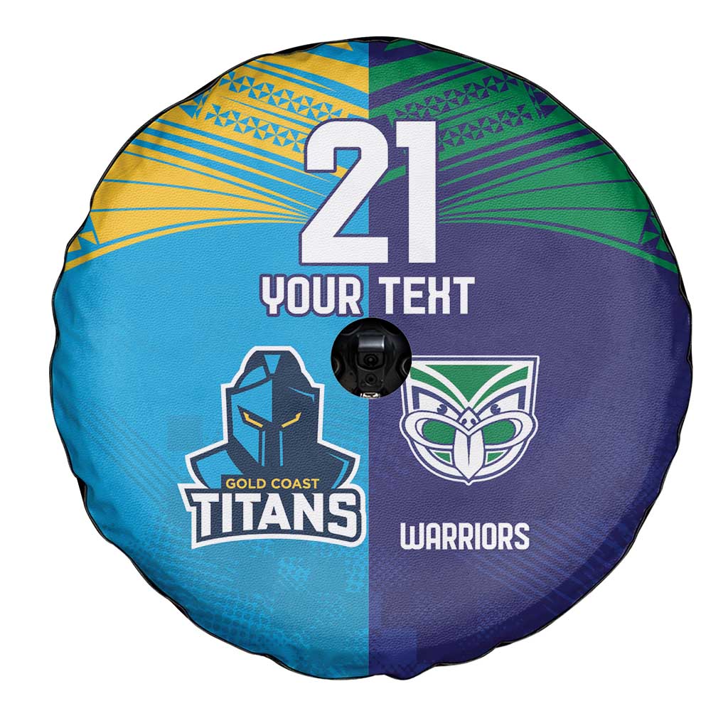 Custom Warriors-Titans Spare Tire Cover Together Sporty Style