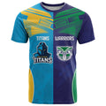 Custom Warriors-Titans T Shirt Together Sporty Style