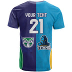 Custom Warriors-Titans T Shirt Together Sporty Style
