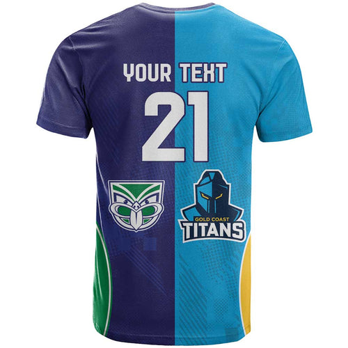 Custom Warriors-Titans T Shirt Together Sporty Style