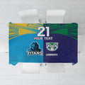 Custom Warriors-Titans Tablecloth Together Sporty Style