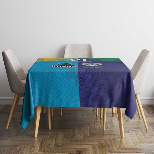 Custom Warriors-Titans Tablecloth Together Sporty Style
