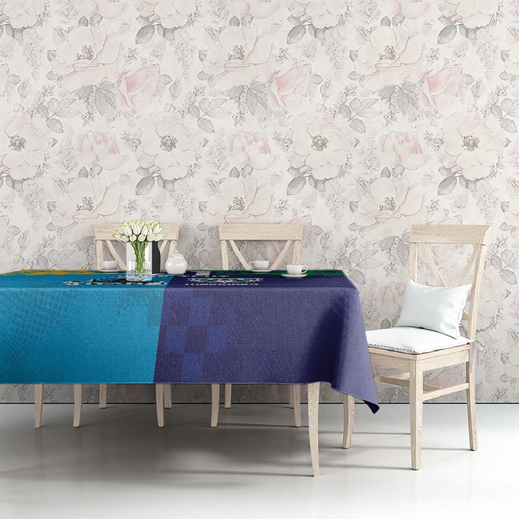 Custom Warriors-Titans Tablecloth Together Sporty Style