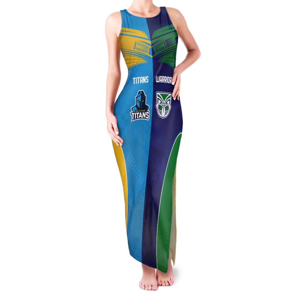 Custom Warriors-Titans Tank Maxi Dress Together Sporty Style