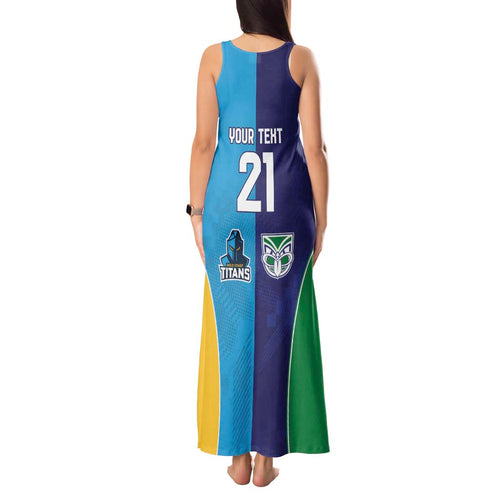 Custom Warriors-Titans Tank Maxi Dress Together Sporty Style