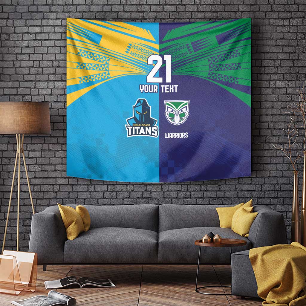 Custom Warriors-Titans Tapestry Together Sporty Style